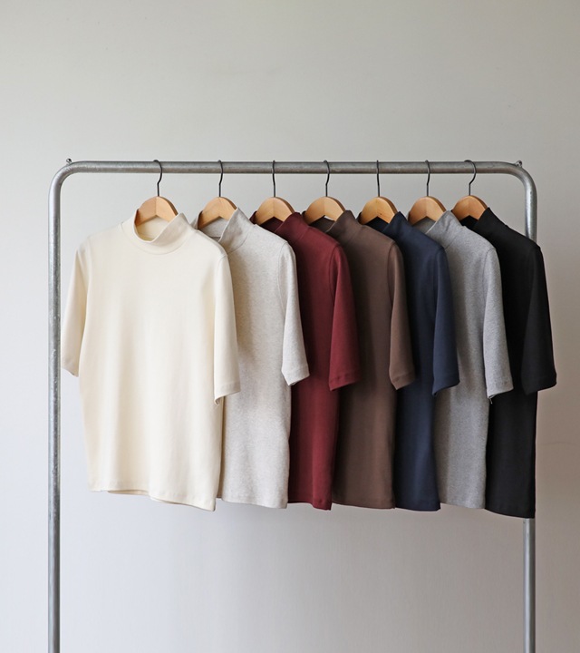 [RR]アンナフライスハーフネック5分袖トップス