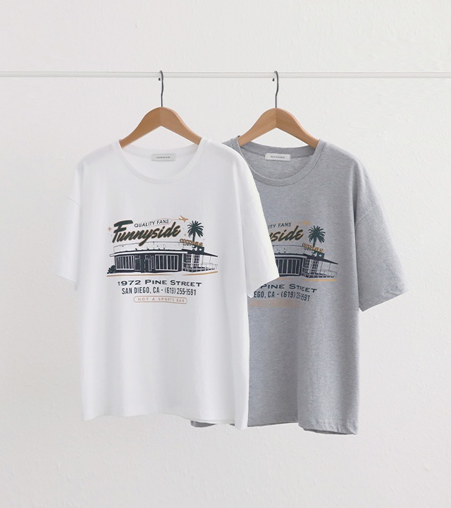 [RR]ファーニンプリント半袖トップス