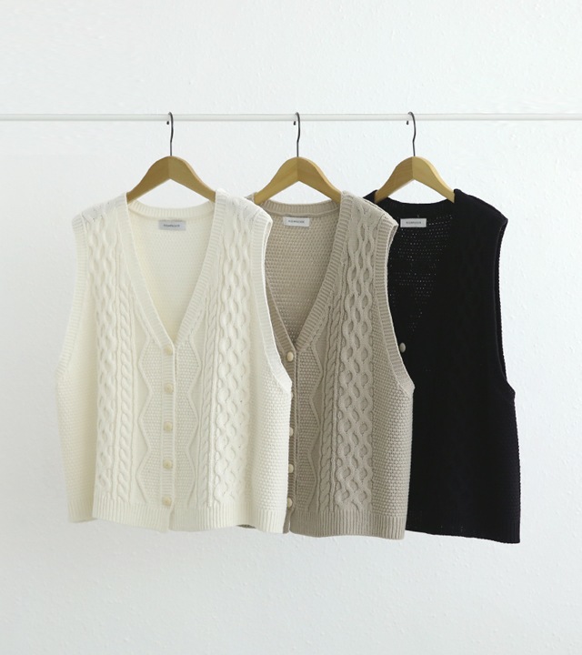 [RR]ポポケーブルニットベスト