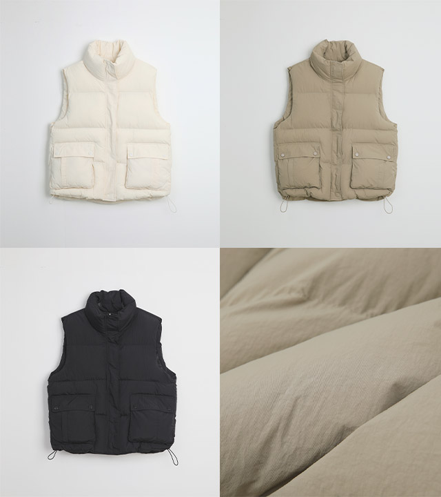 トリノポケット付きパッド入りベスト