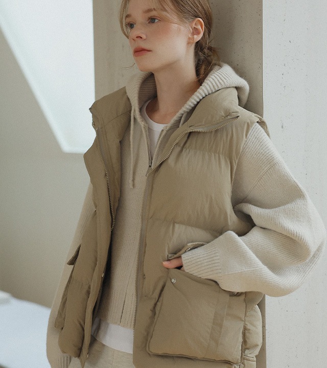 トリノポケット付きパッド入りベスト