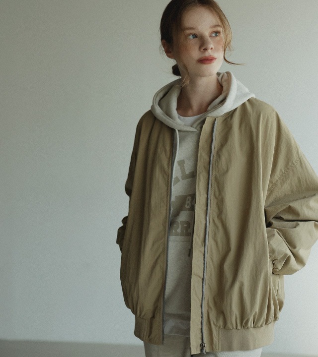 [RR]ベンティ ルーズフィットシボリブルゾン