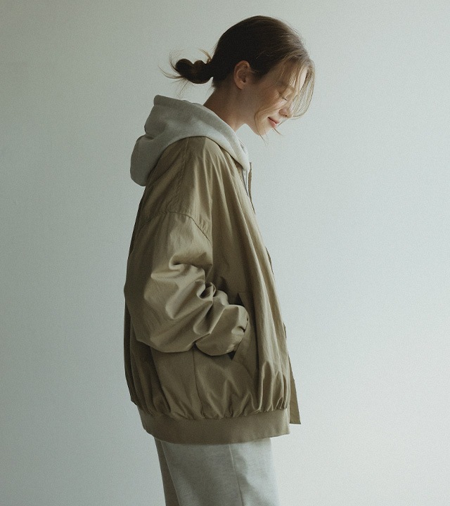 [RR]ベンティ ルーズフィットシボリブルゾン