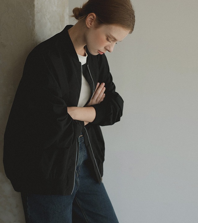 [RR]ベンティ ルーズフィットシボリブルゾン