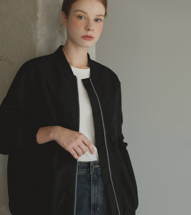 [RR]ベンティ ルーズフィットシボリブルゾン