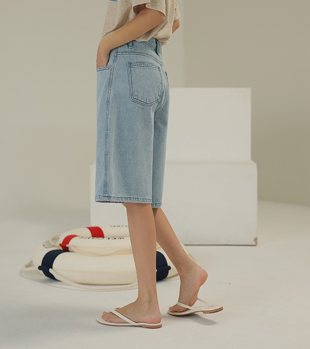 🌈[RR]136ベーシック5分丈ショーツ_ブラック