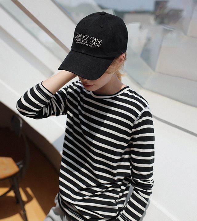 バイ刺繍レタリングボールキャップ