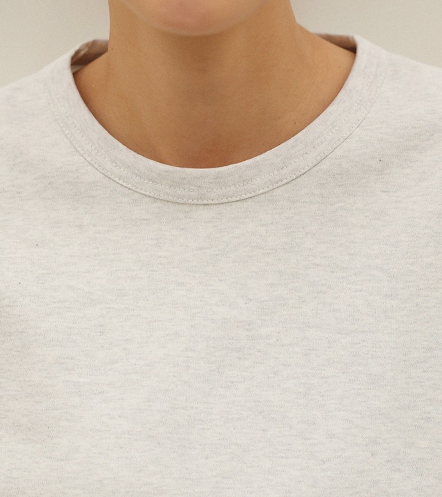[RR]クルーネックベーシック半袖トップ