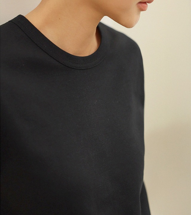 [RR]クルーネックベーシック半袖トップ