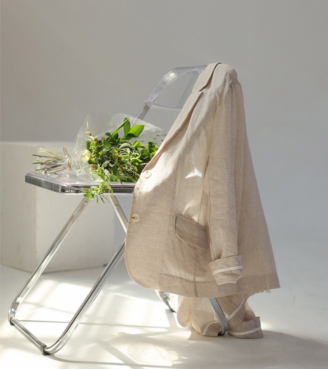 🌈[RR]ジェイディーンライトリネンジャケット_ベージュ