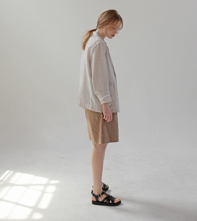 🌈[RR]ジェイディーンライトリネンジャケット_ベージュ