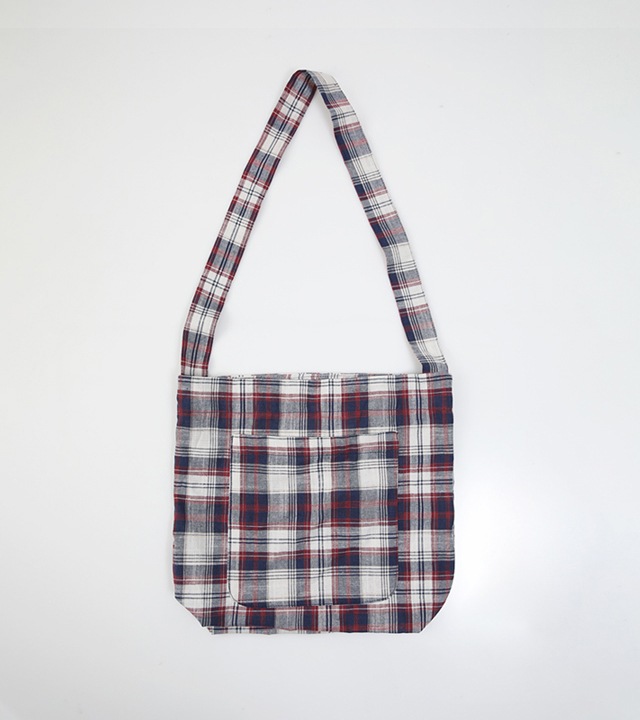 ムアチェックリネンエコバッグ