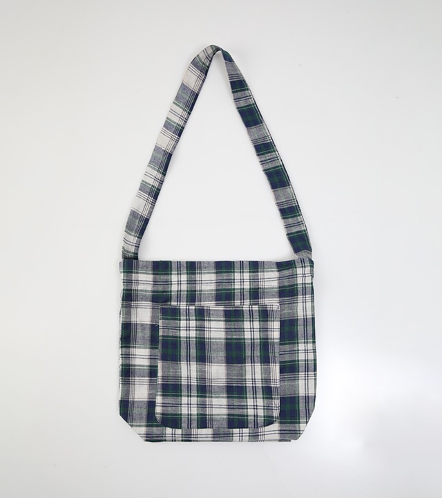 ムアチェックリネンエコバッグ