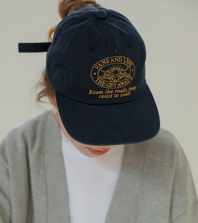 ライフ刺繍配色キャンプキャップ