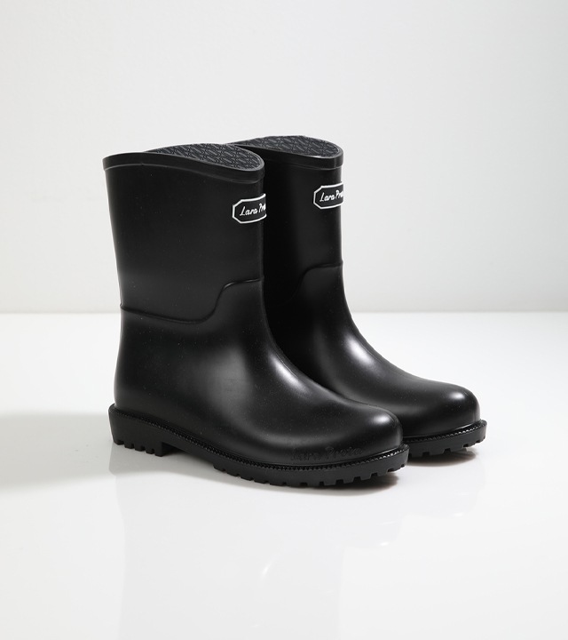 ラベルミドルレインブーツ