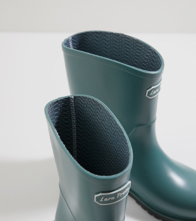 ラベルミドルレインブーツ
