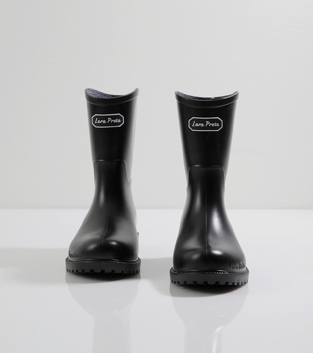 ラベルミドルレインブーツ