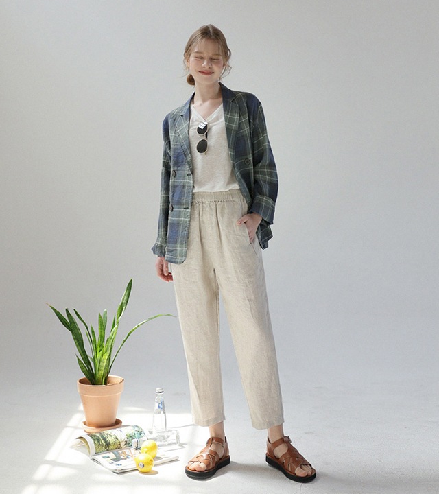 🌈[RR]ネラリネン100チェックジャケット