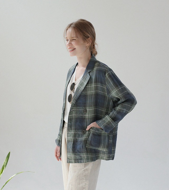 🌈[RR]ネラリネン100チェックジャケット