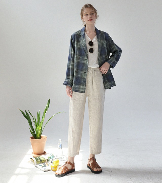 🌈[RR]ネラリネン100チェックジャケット