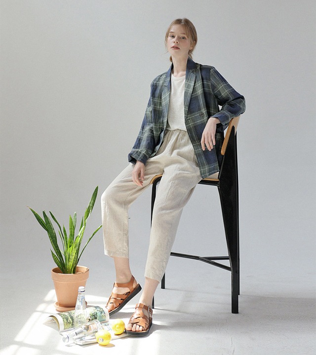 🌈[RR]ネラリネン100チェックジャケット