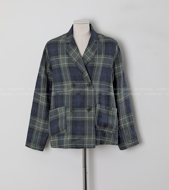 🌈[RR]ネラリネン100チェックジャケット