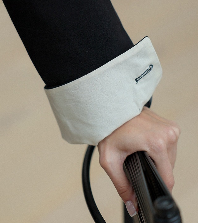 [RR]ドローストリング配色ジャケット_charcoal