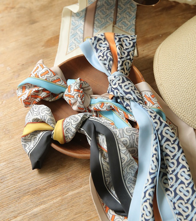 ジャコウツリー配色スカーフ