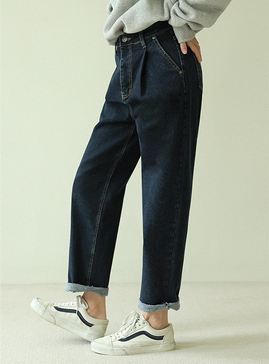 [RR]152起毛セミバギーパンツ_black