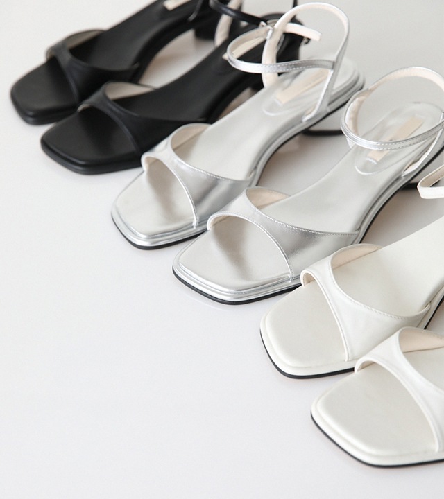 バードスクエアトゥスリングバックサンダル