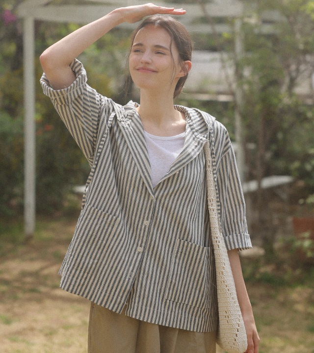 🌈[RR]フランコ S/T リネンフード付きジャンパー