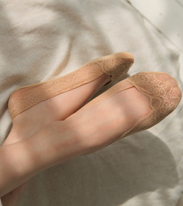 オリーレースフェイクソックス