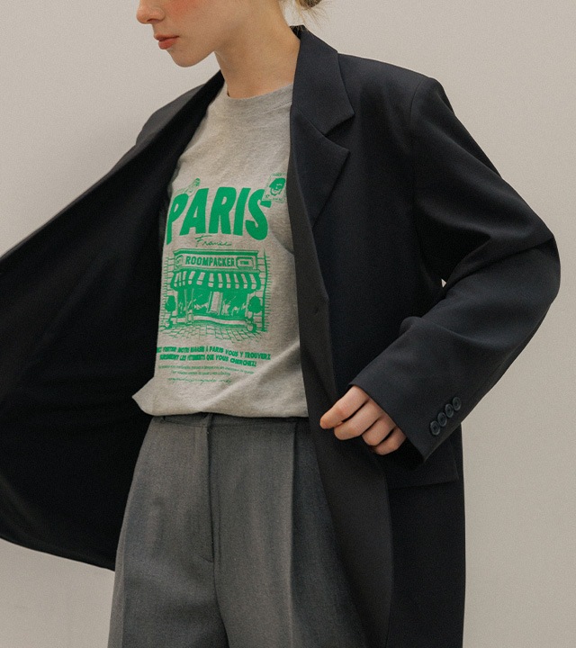 🌈[RR]ロニアンベーシックツーボタンジャケット_ブラック