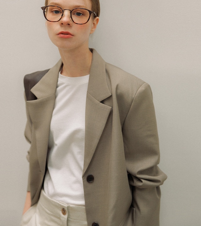 🌈[RR]ロニアンベーシックツーボタンジャケット_ブラック