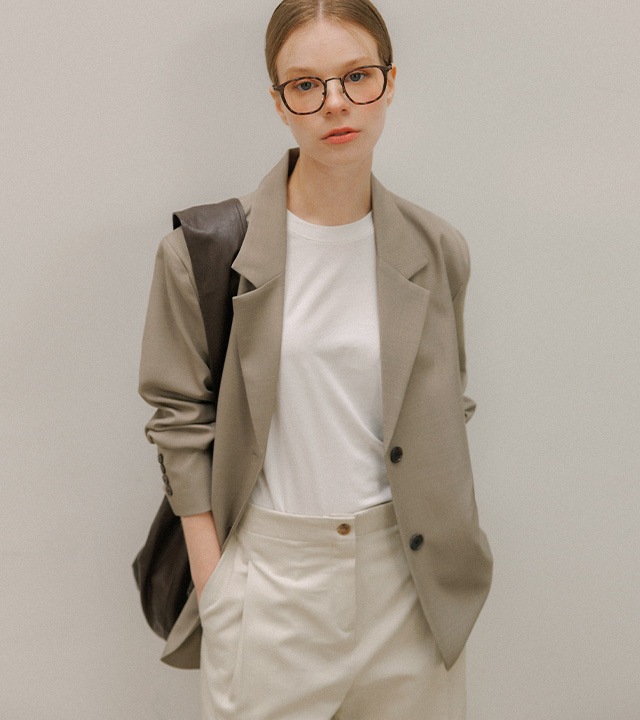 🌈[RR]ロニアンベーシックツーボタンジャケット_ブラック