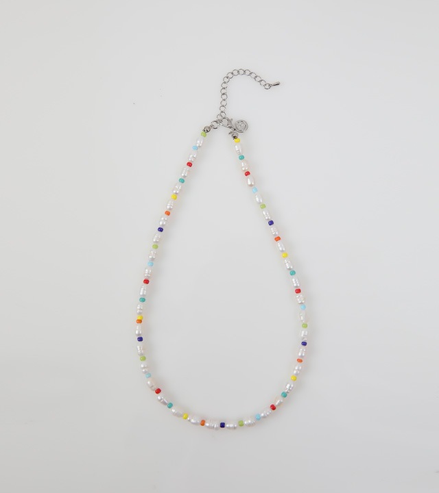 ボウカラーパールネックレス