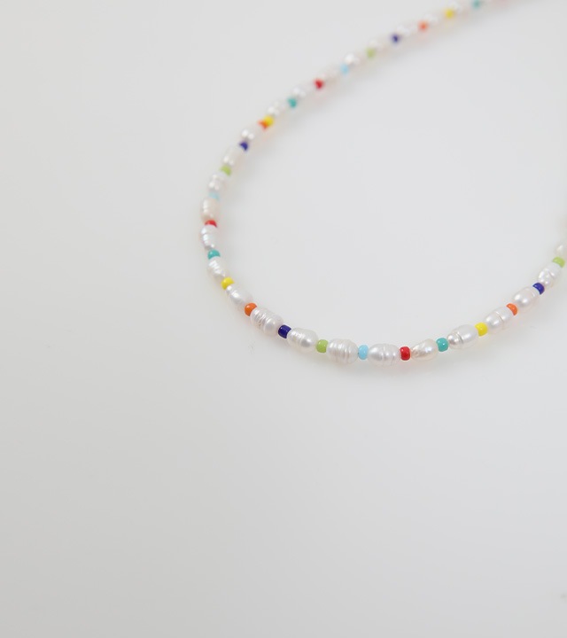 ボウカラーパールネックレス
