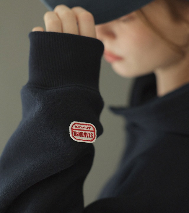 🌈[RR]パッチハーフオープンフードトップス