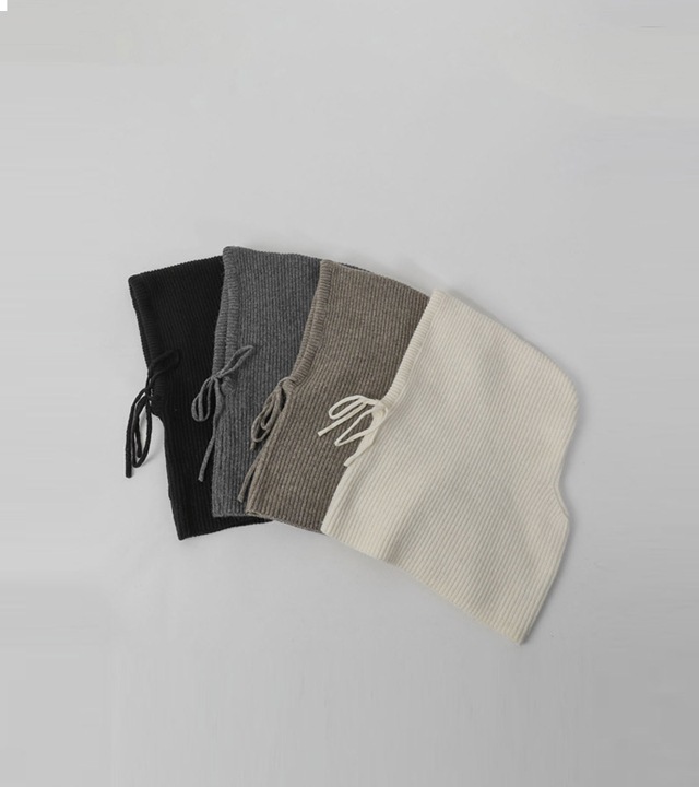 ラクーンフードニットネックウォーマー