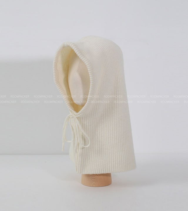 ラクーンフードニットネックウォーマー