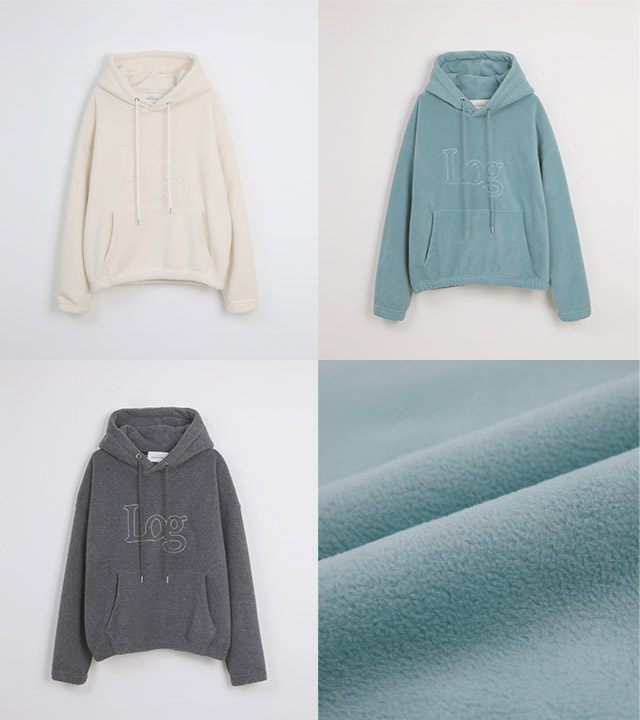 [RR]ボアフリースバンディングフードトップス