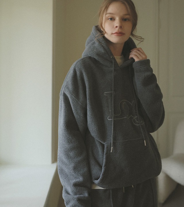 [RR]ボアフリースバンディングフードトップス