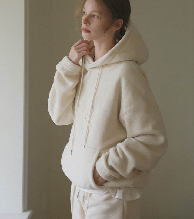 [RR]ボアフリースバンディングフードトップス