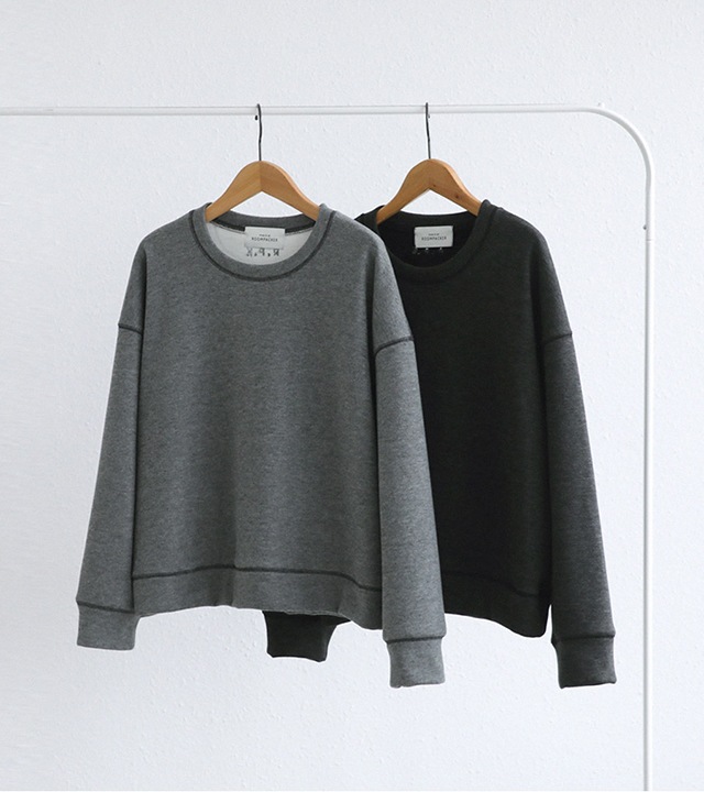 [RR]カバーステッチ ファー裏地付きスウェット