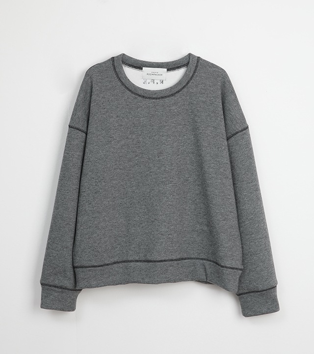 [RR]カバーステッチ ファー裏地付きスウェット