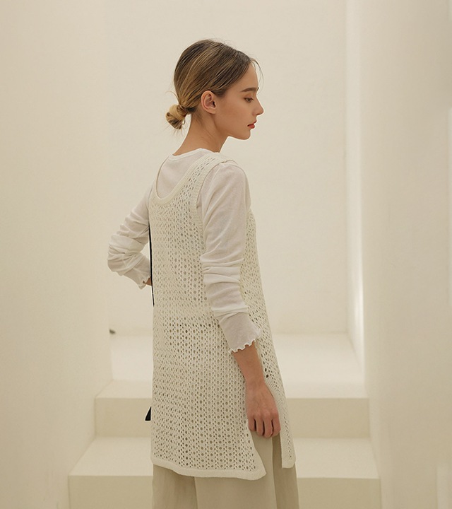 [RR]ハニーレイヤードクロシェニットワンピース