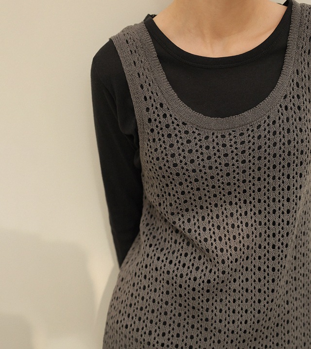 [RR]ハニーレイヤードクロシェニットワンピース