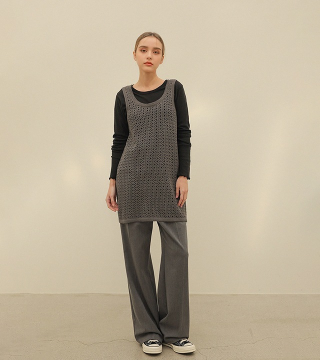 [RR]ハニーレイヤードクロシェニットワンピース