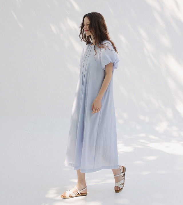 🌈[RR]セイリンピンタック シャーリングワンピース