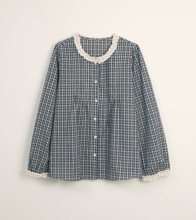 エズレースチェックブラウス
